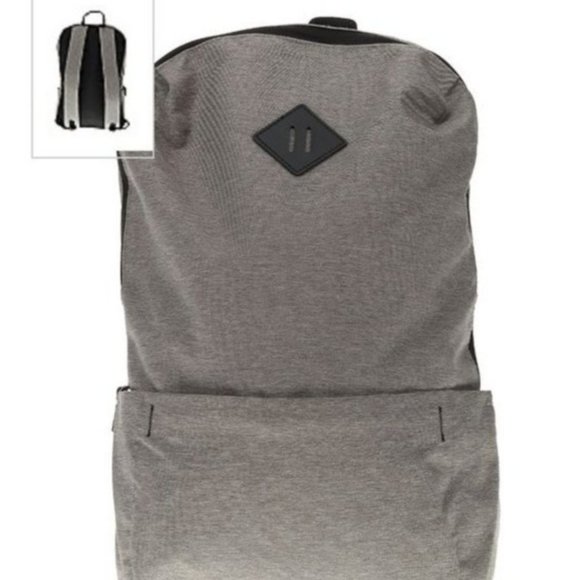 DSW Gray Logoed Men Women Unisex Custom Backpack 16.5 in x 10.5 in x 6 in - Picture 2 of 12